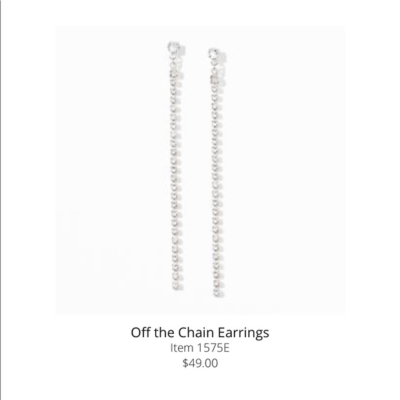 Touchstone Crystal “Off The Chain Earrings” 3 1/4” - Picture 1 of 5